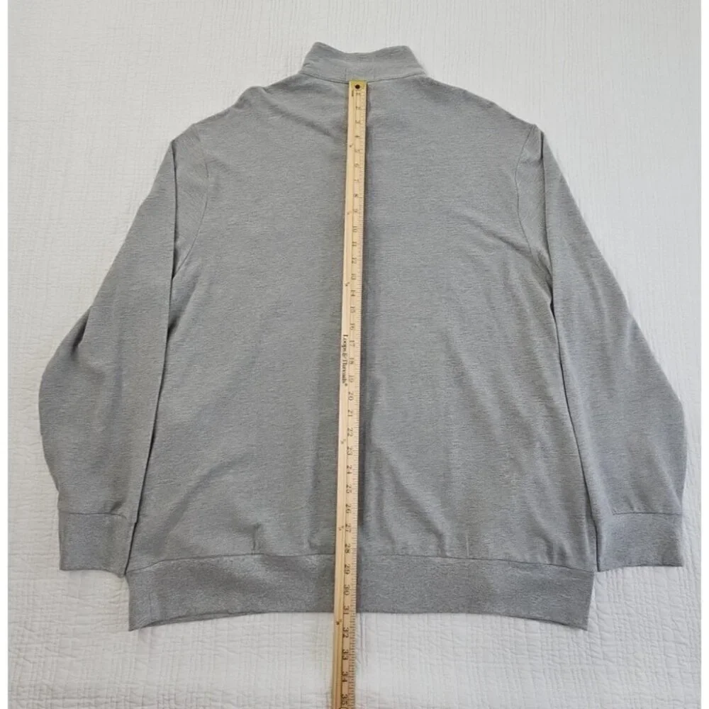 Polo Ralph Lauren‎ Men Big & Tall Pullover Grey XXL 1/4 Zip Double Knit Pony NWT